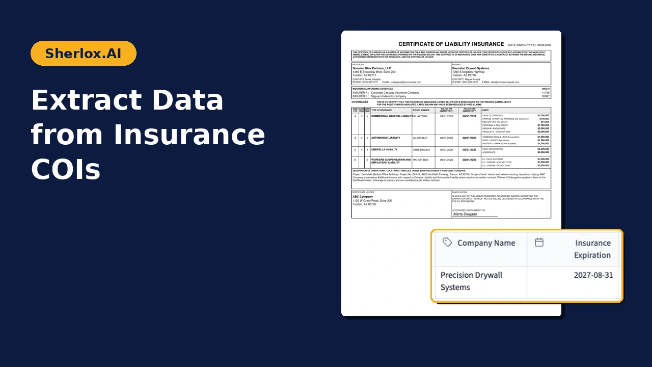 Extract Data from COIs